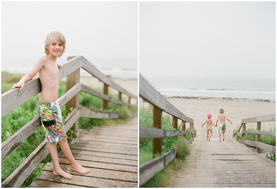 Surfer kid at beach in Galveston