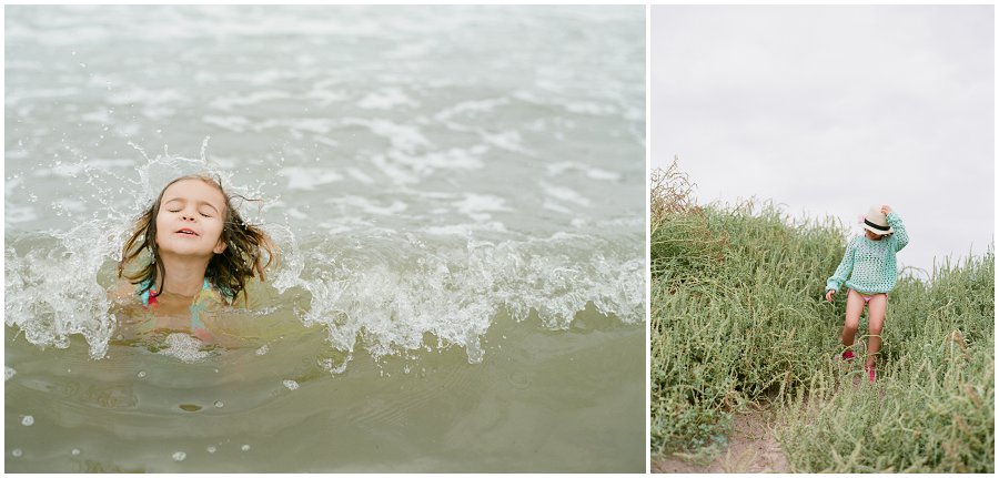 Playing in the waves at Galveston beach.