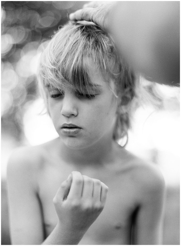 Dallas film photographer captures boy getting haircut on film