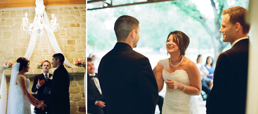 Saying your own ceremony vows.