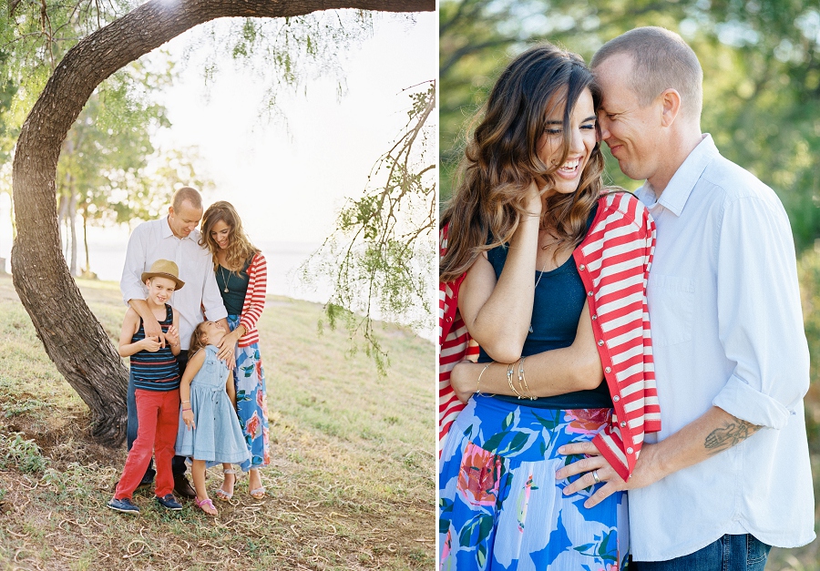Family photographs near Joe Pool Lake.