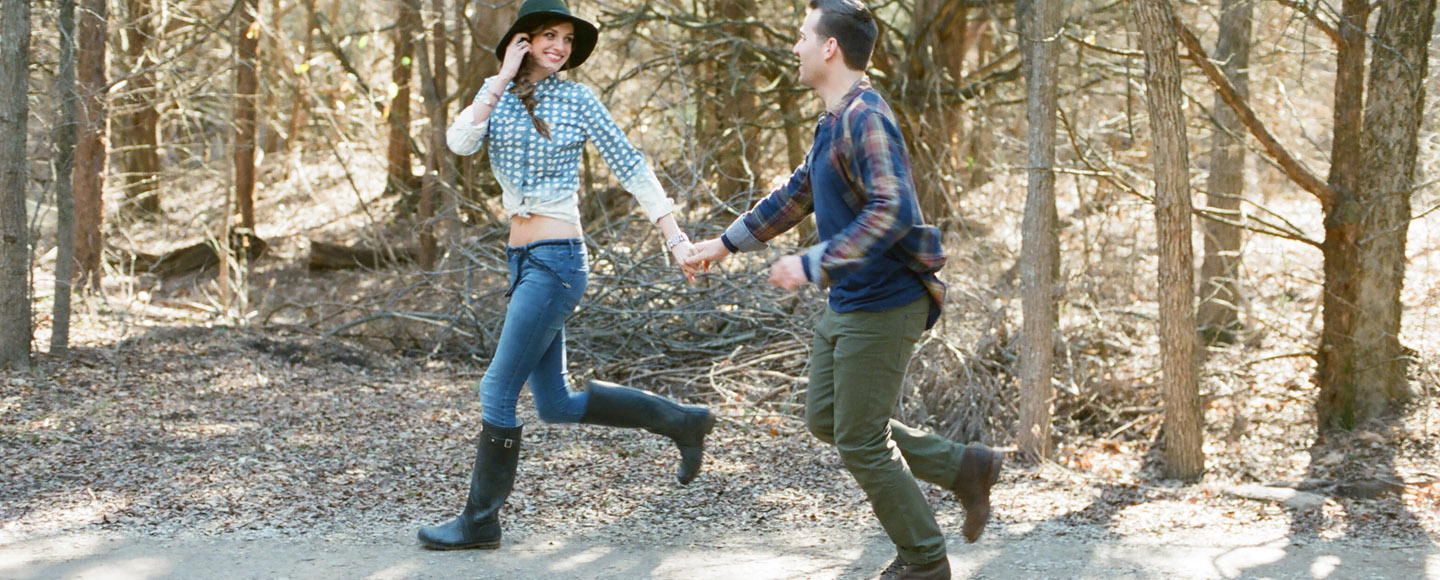 Dallas photographer captures engagement session on film.