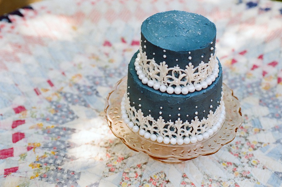 Homemade old fashioned farm wedding cake.