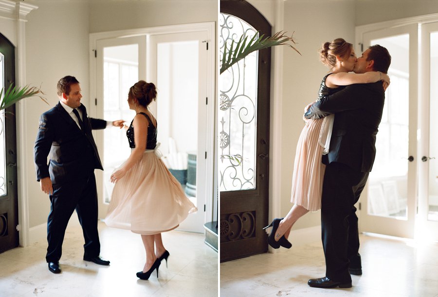 Unique engagement session at home in Dallas, TX.