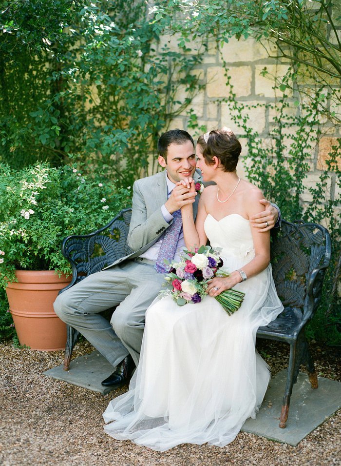 Poetry garden after Dallas arboretum wedding.