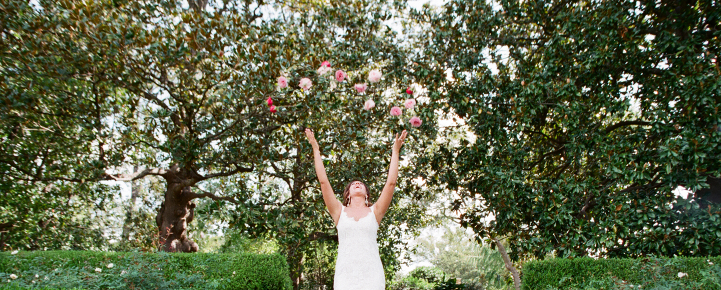 Dallas film photographer Jenny McCann at the Arboretum.