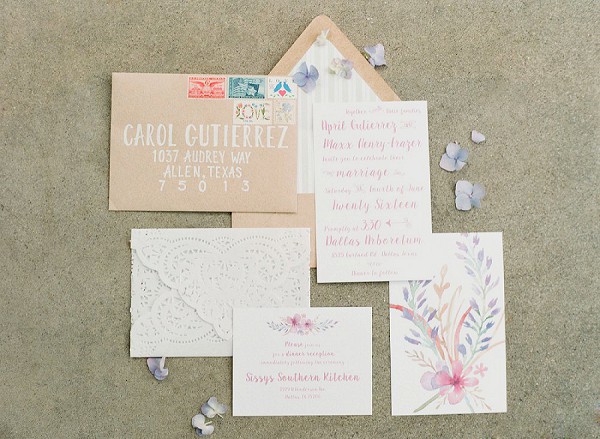 Garden wedding invitation inspiration.