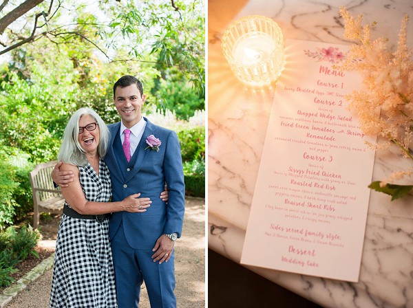 Family style wedding reception at Sissy's kitchen.