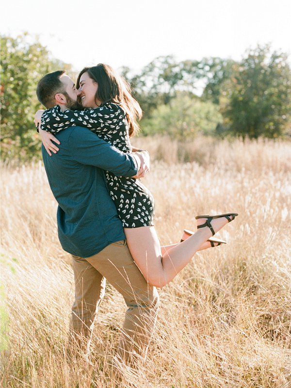 Engagement session at lake grapevine.